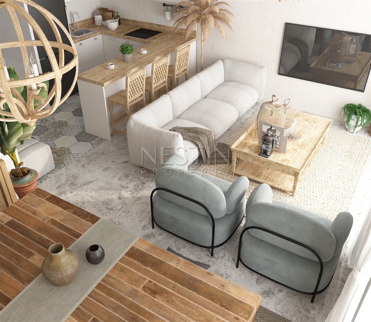 Новый жилой комплекс на стадии строительства в городе Бодрум в районе Гумушлюк фото 17