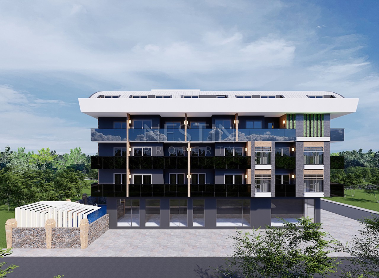 Новый жилой дом на стадии строительства в центре города Аланья в 350 м от Средиземного моря фото 3