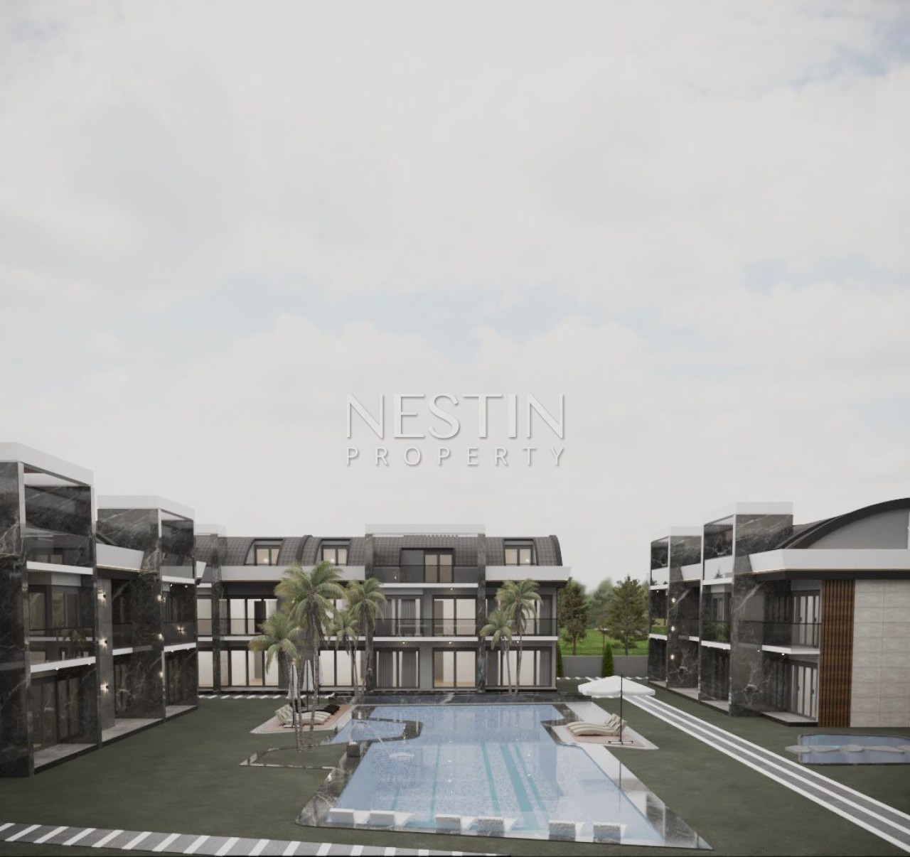 Жилой комплекс в городе Белек (Анталья) на стадии строительства фото 6