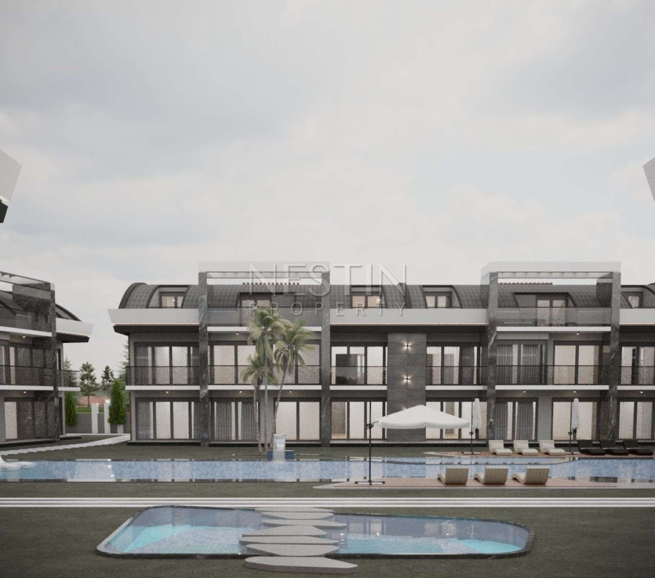 Жилой комплекс в городе Белек (Анталья) на стадии строительства фото 8