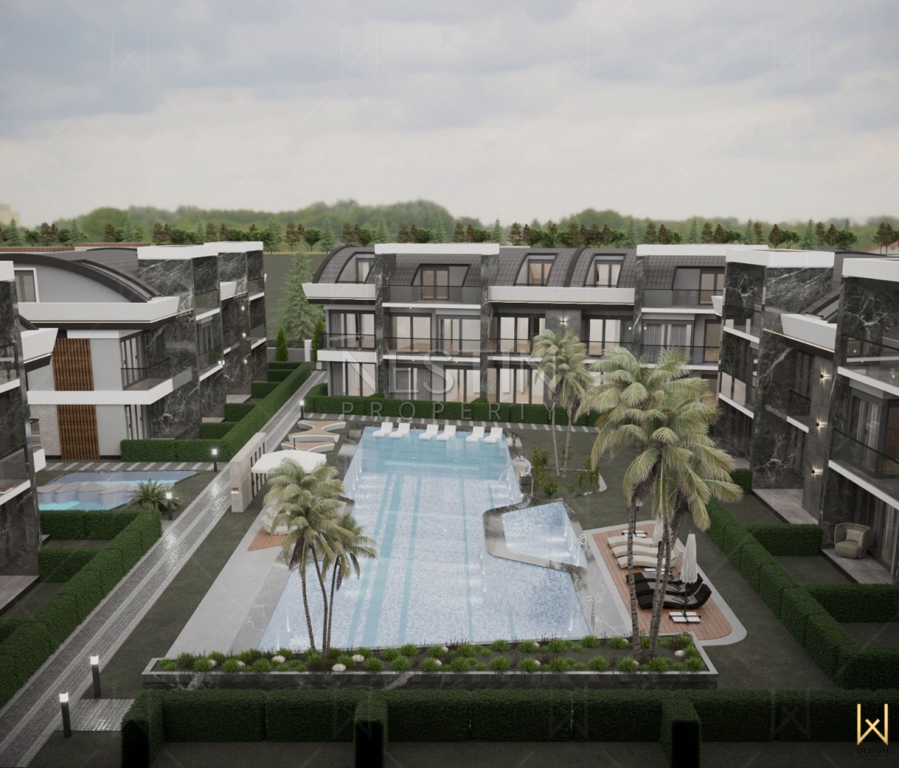 Жилой комплекс в городе Белек (Анталья) на стадии строительства фото 10