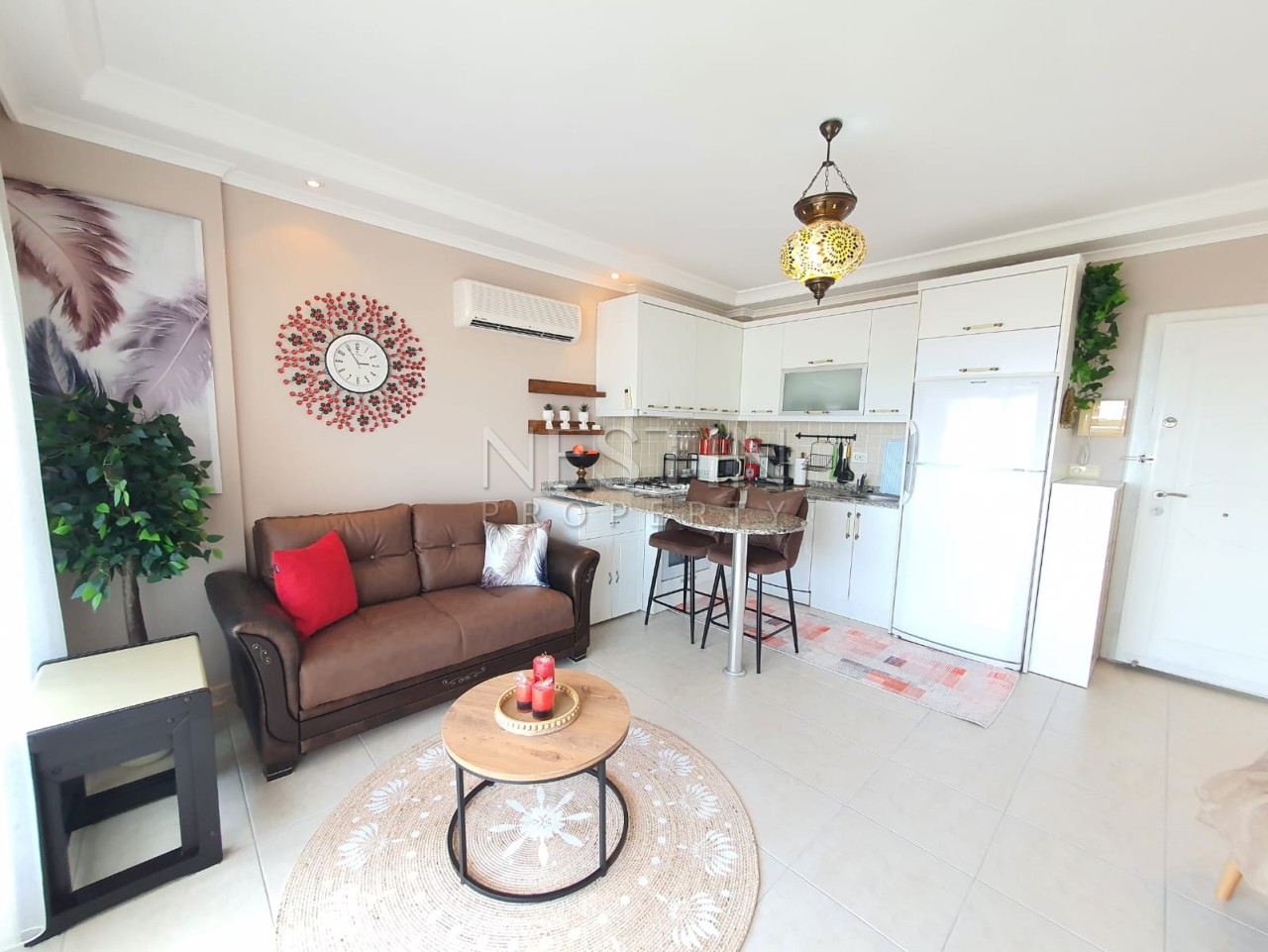 Квартира 1+1 в районе Джикджилли с видом на море и горы фото 4