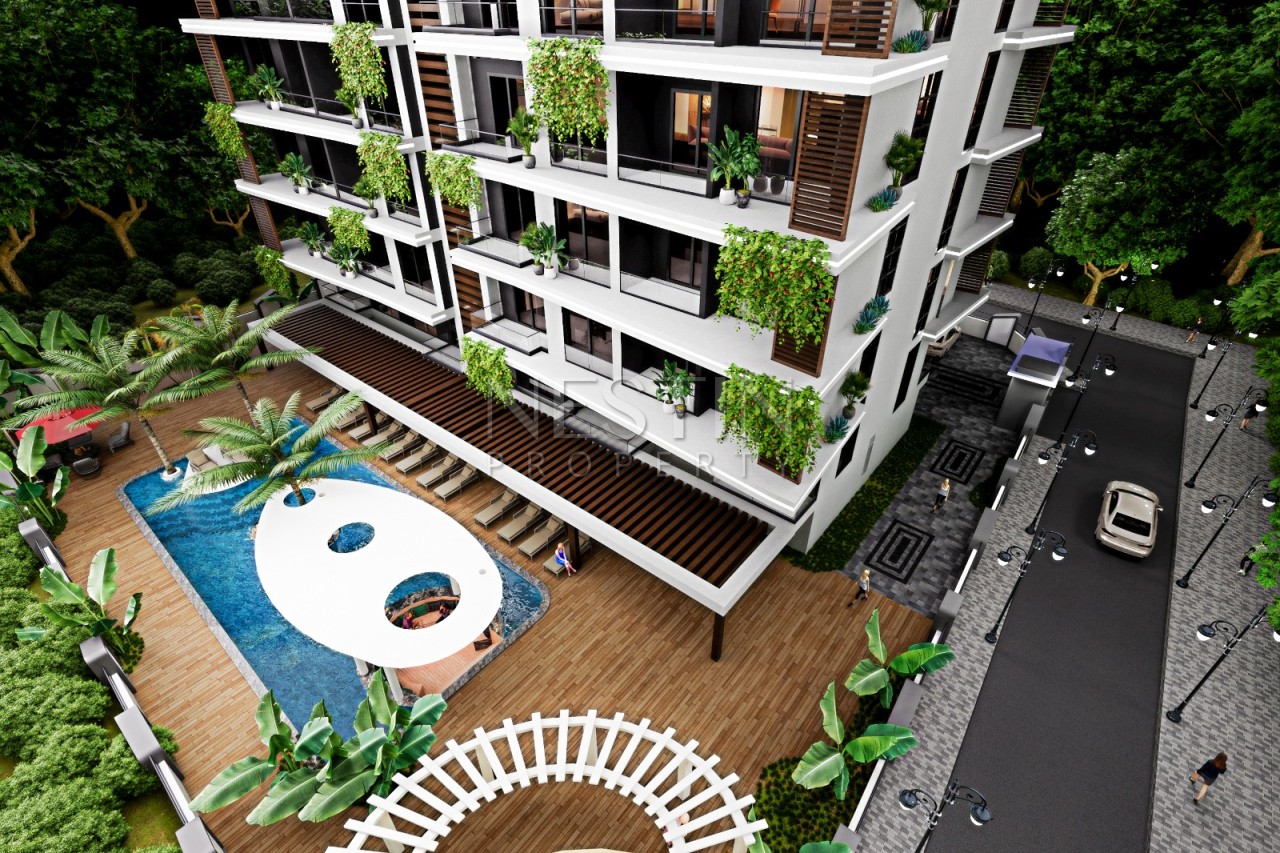 Квартира 1+1 в городе Газипаша в новом жилом комплексе на стадии строительства фото 3