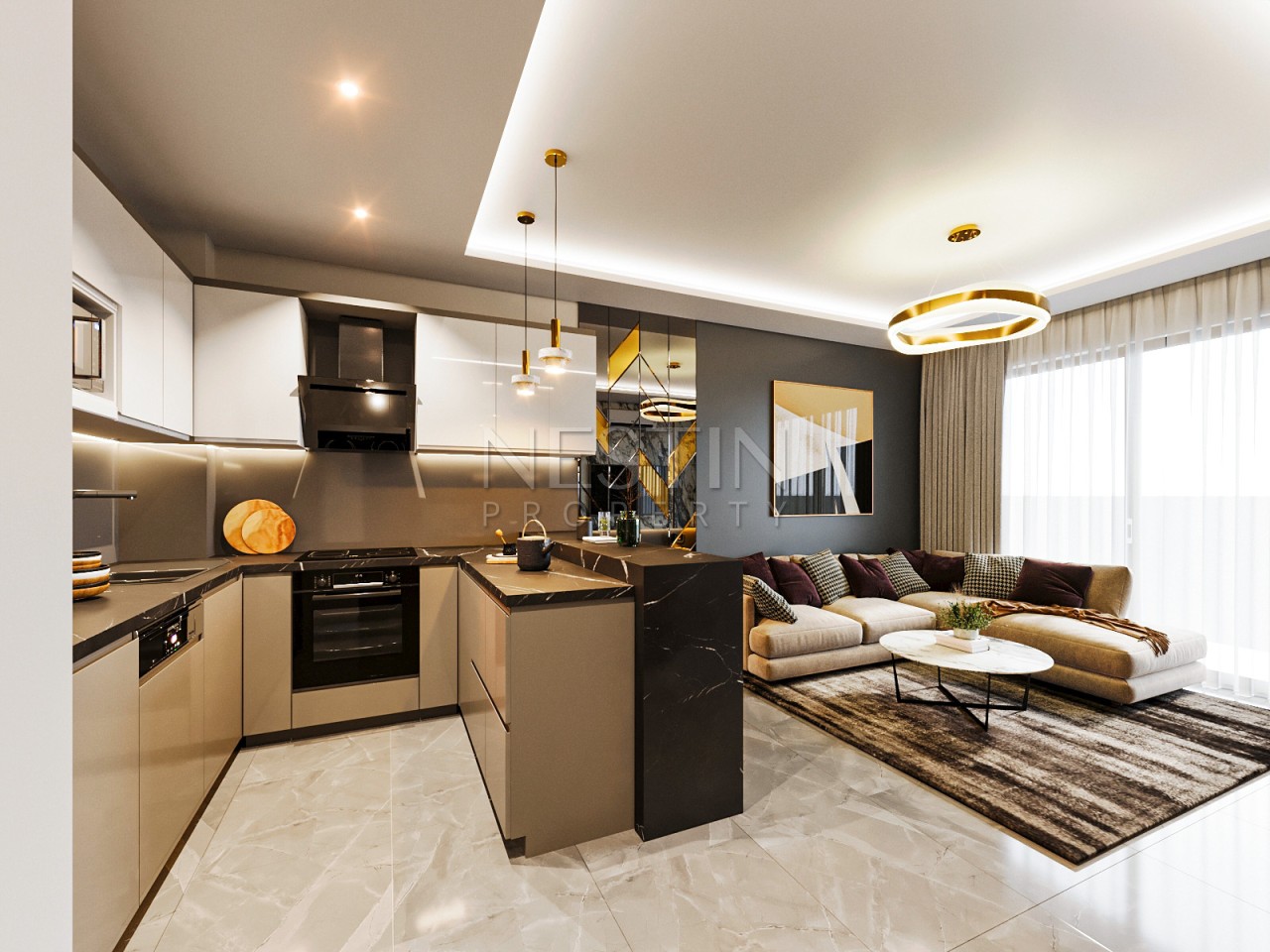 Новый жилой комплекс на стадии строительства в городе Анталья в районе Алтынташ фото 16