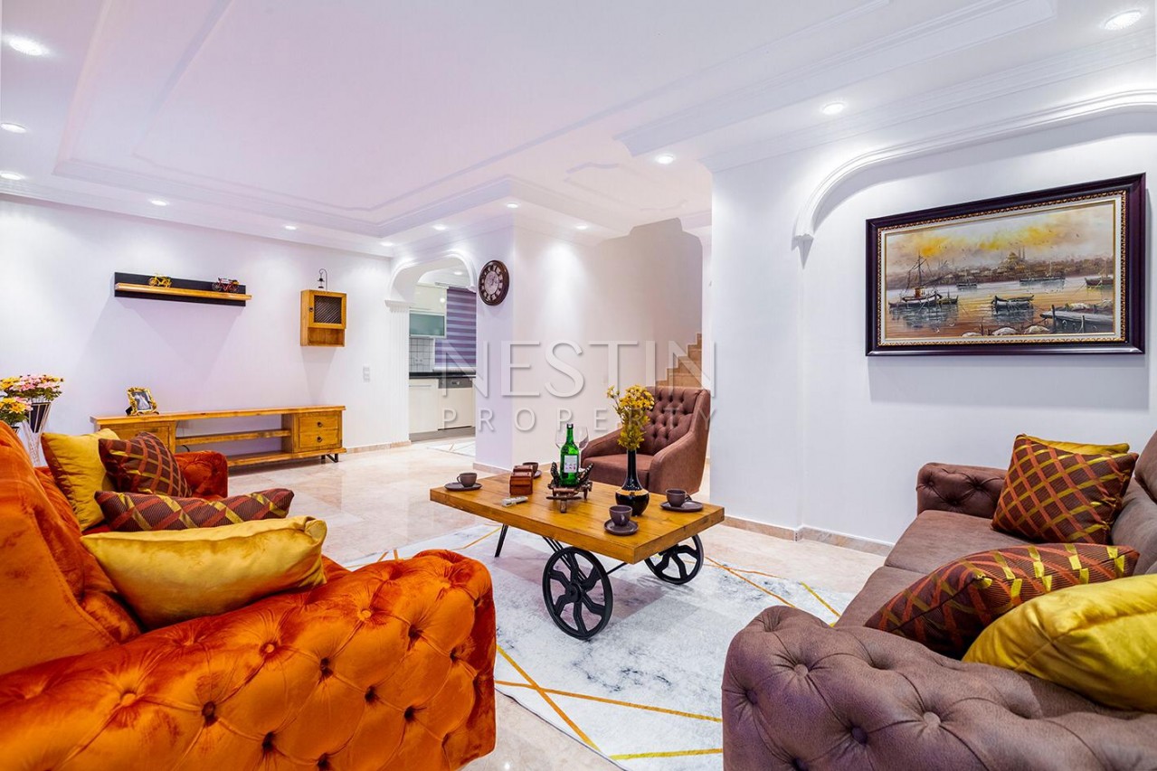 Меблированная вилла 3+1 с видом на море в районе Каргыджак фото 7