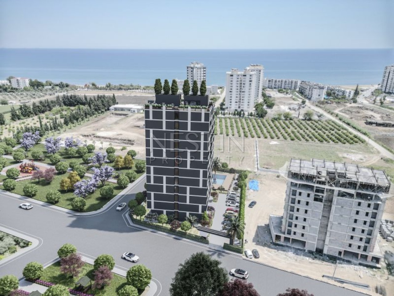 Новый проект на стадии строительства в районе Мезитли город Мерсин фото 6