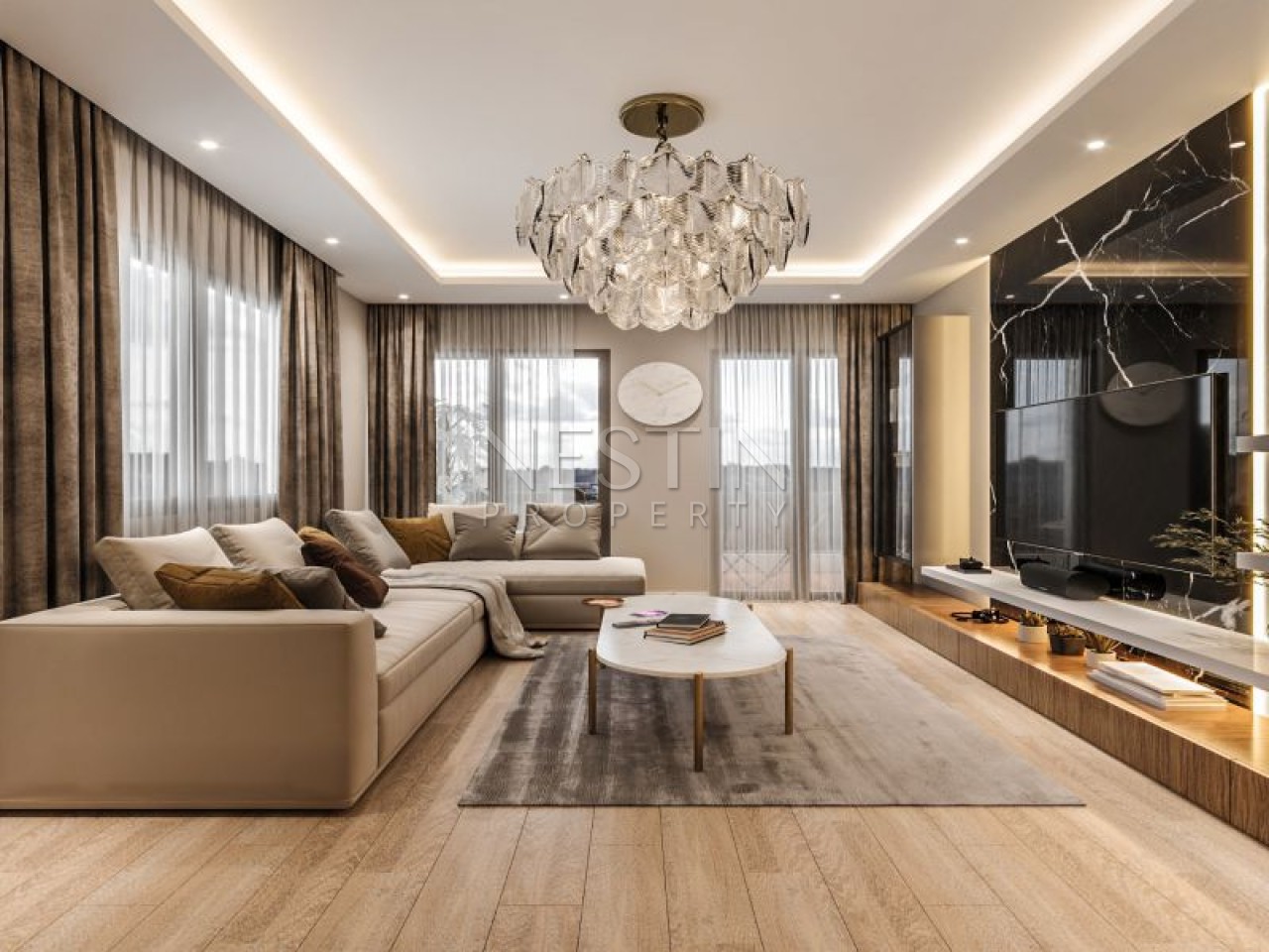 Новый проект на стадии строительства в городе Мерсин район Эрдемли фото 6