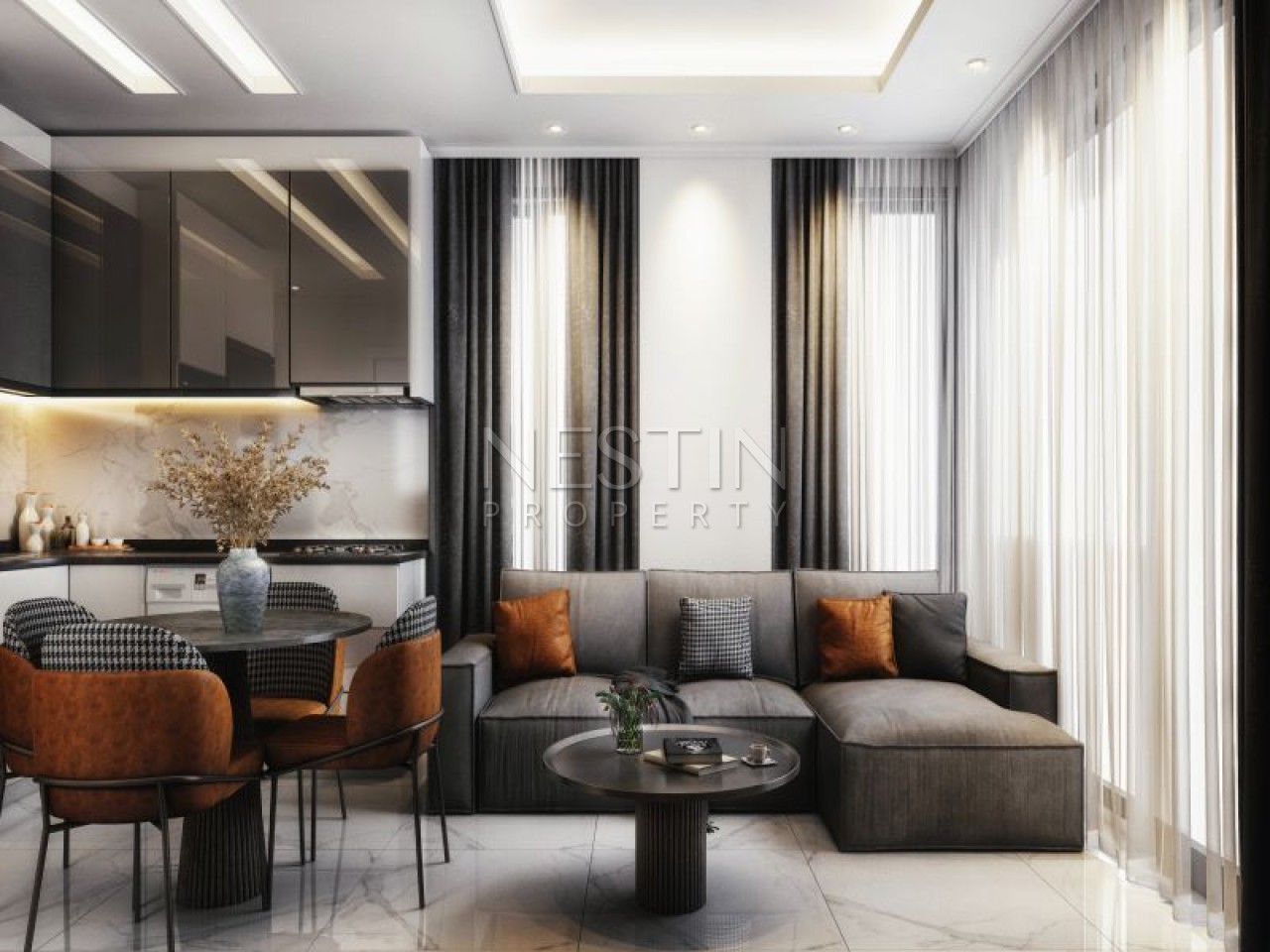 Новый жилой комплекс на стадии строительства в районе Демирташ фото 20