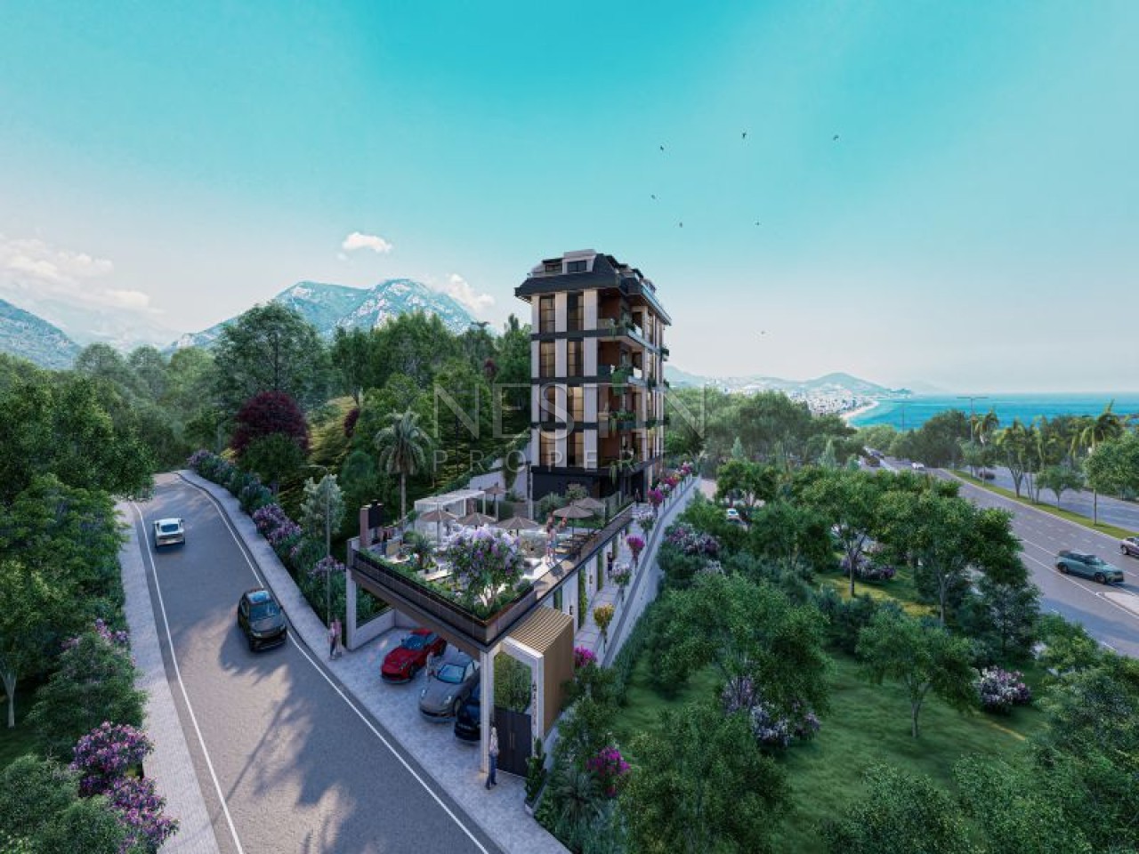 Hовый жилой комплекс на стадии строительства в городе Алания, в районе Кестель в 250 м от Средиземного моря. фото 8