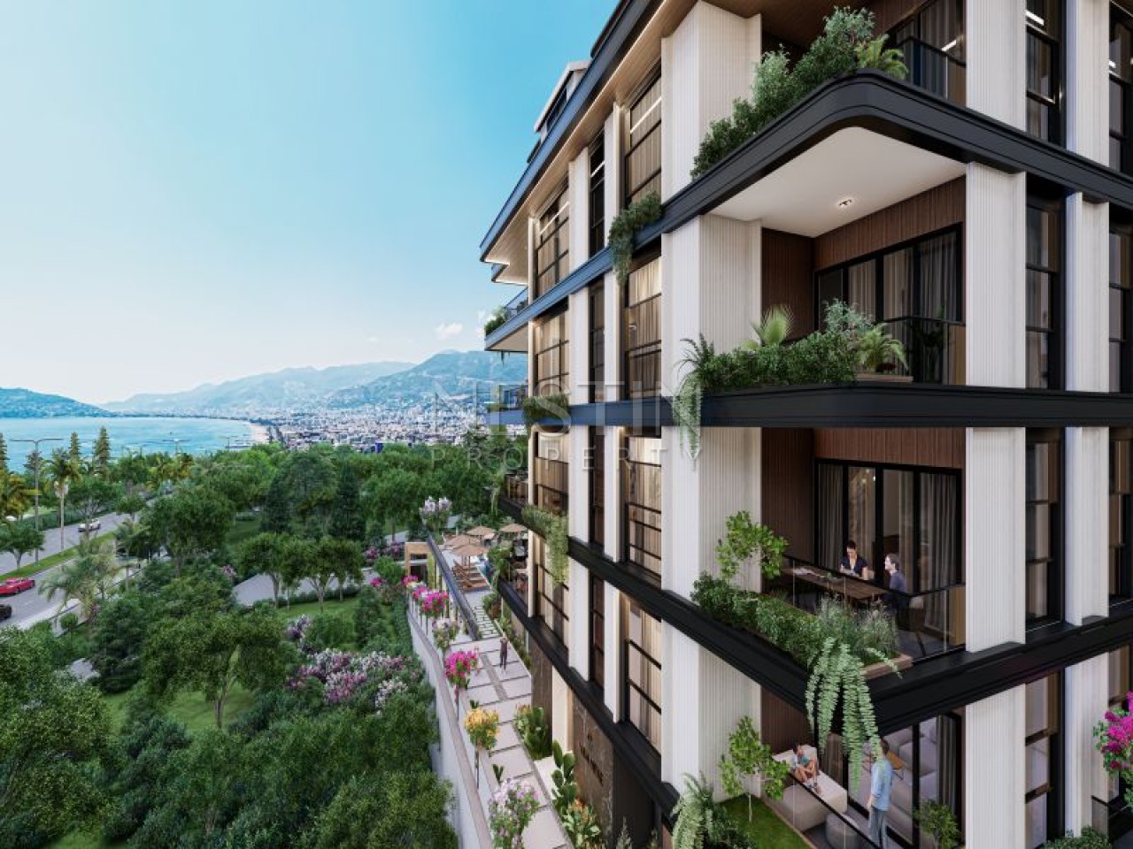 Hовый жилой комплекс на стадии строительства в городе Алания, в районе Кестель в 250 м от Средиземного моря. фото 10