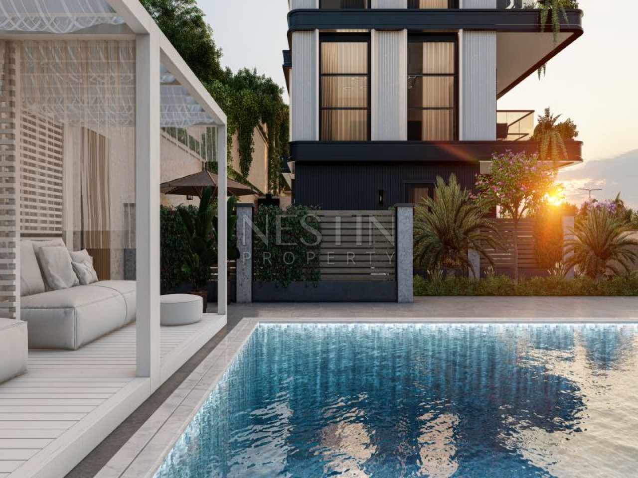 Hовый жилой комплекс на стадии строительства в городе Алания, в районе Кестель в 250 м от Средиземного моря. фото 31