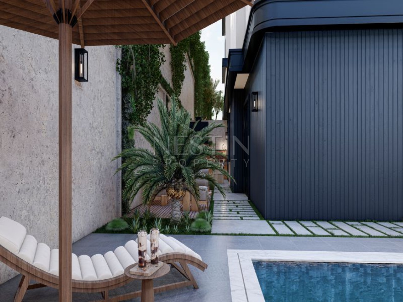 Hовый жилой комплекс на стадии строительства в городе Алания, в районе Кестель в 250 м от Средиземного моря. фото 36