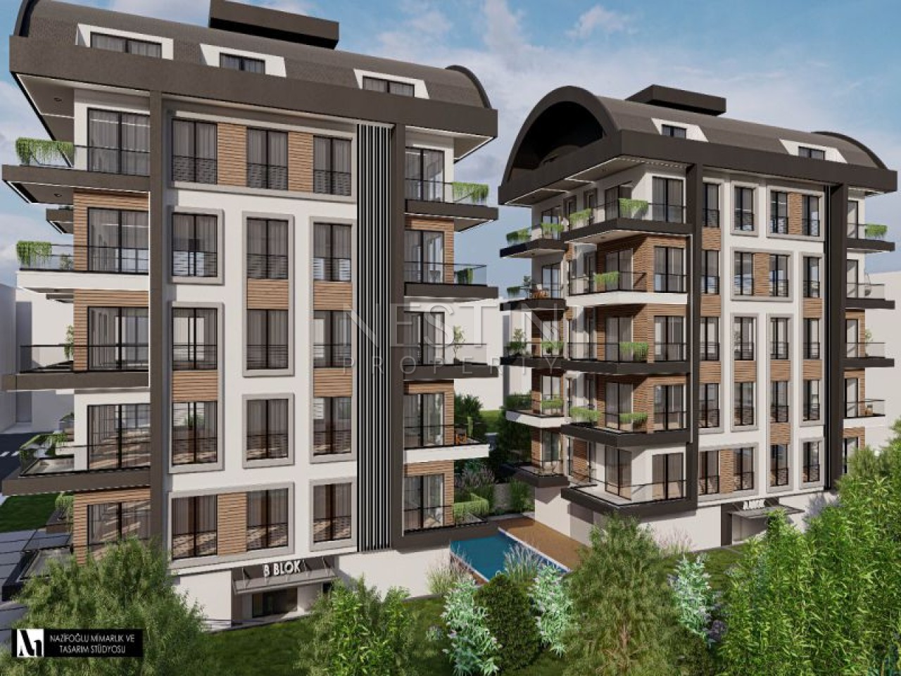 Новый жилой комплекс на стадии строительства в районе Махмутлар в 600 м от Средиземного моря фото 11