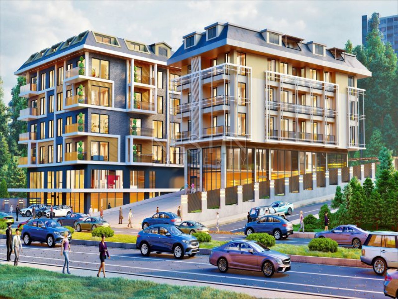 Стильный проект нового жилого комплекса в центре города Аланья фото 2