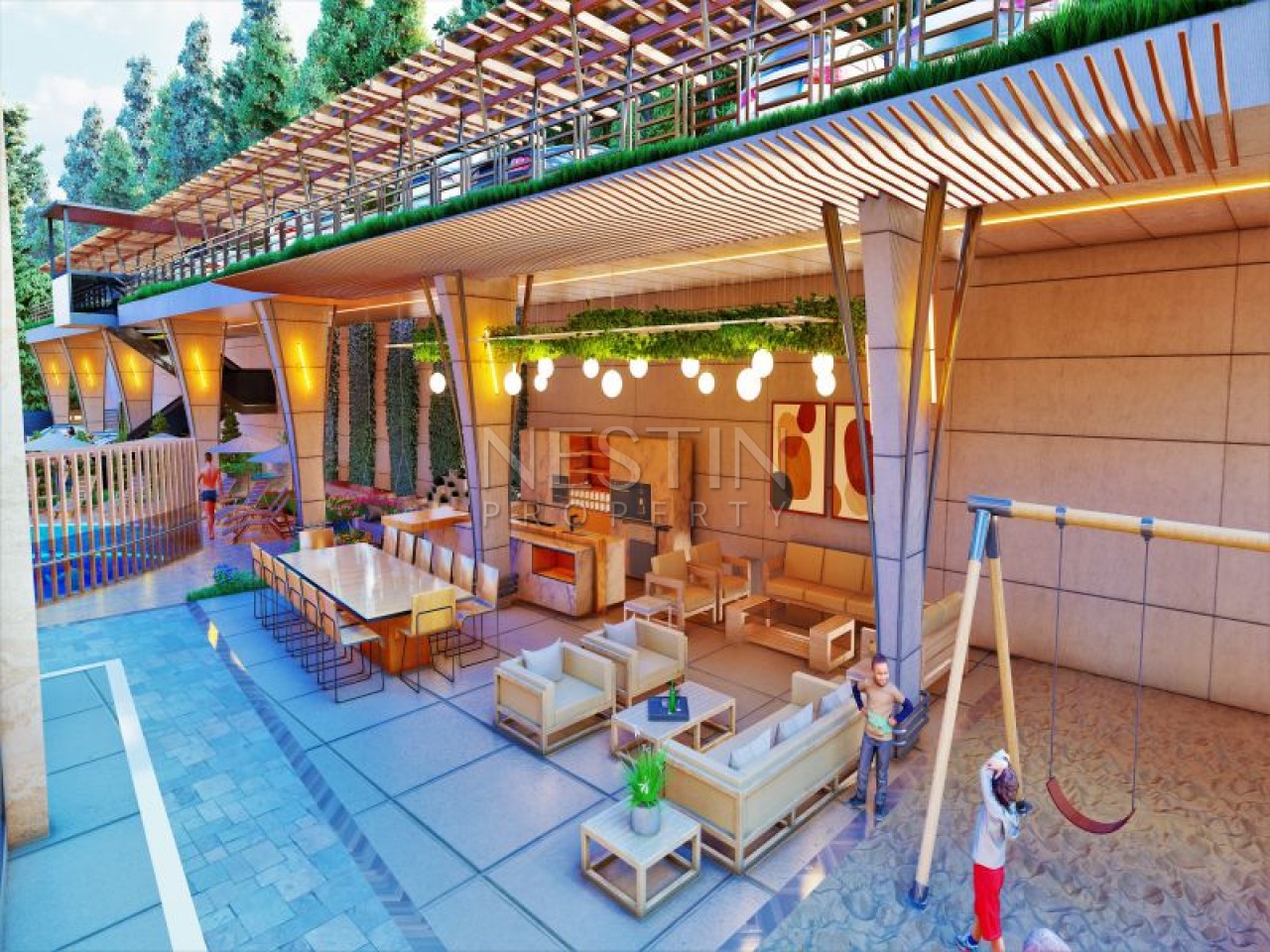 Стильный проект нового жилого комплекса в центре города Аланья фото 40