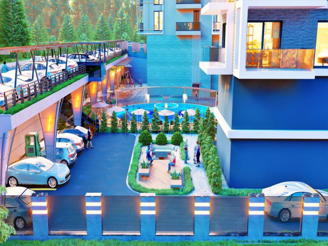 Стильный проект нового жилого комплекса в центре города Аланья фото 42