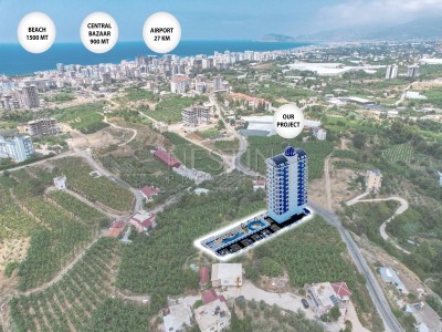 Квартира в районе Махмутлар в новом ЖК в 1500 м от Средиземного моря фото 6