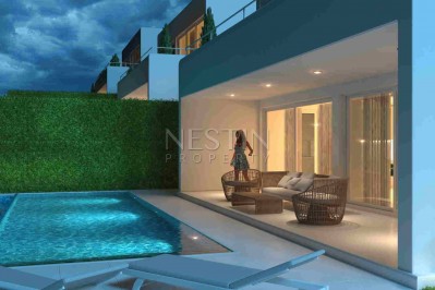 Вилла 4+1 с бассейном на стадии строительства в районе Бекташ с видом на море фото 3