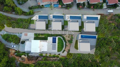 Вилла 4+1 с бассейном на стадии строительства в районе Бекташ с видом на море фото 15