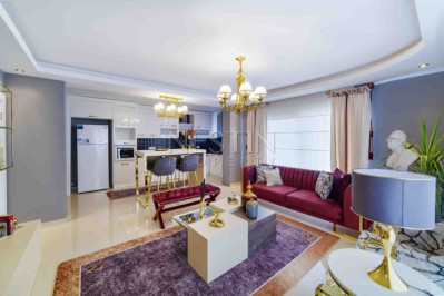 Дизайнерская квартира 2+1 с интересным ремонтом в новом доме в Махмутларе фото 1