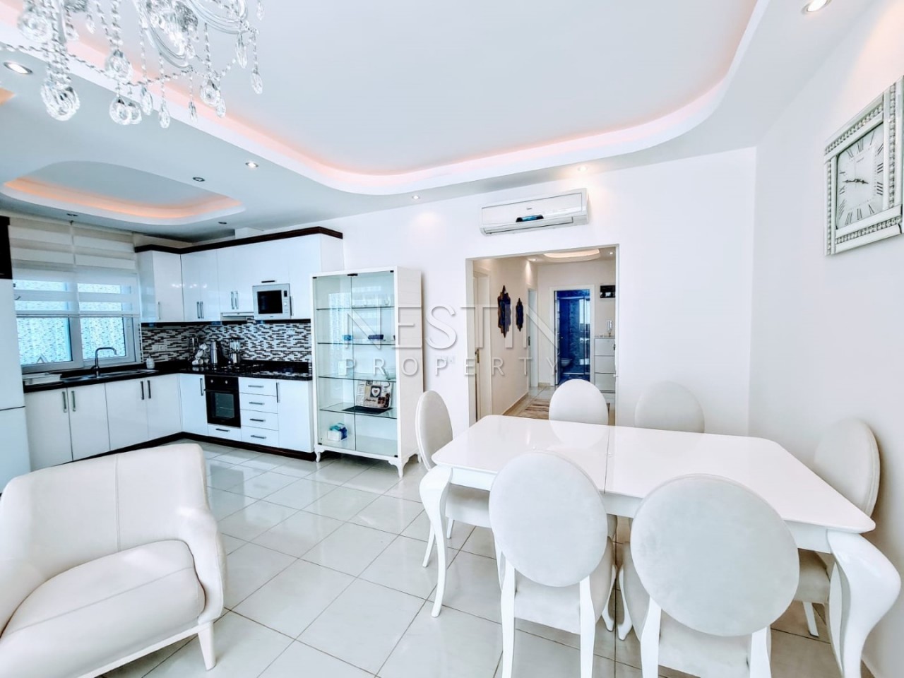 Большая квартира 2+1 с новой мебелью в роскошной резиденции в Махмутларе фото 17