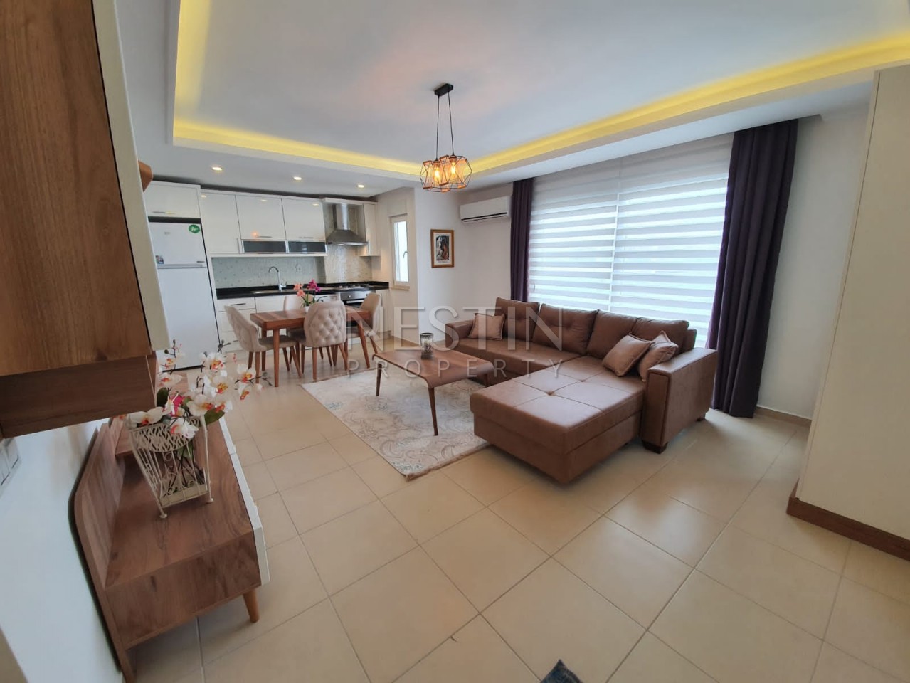 Большая студия 1+0 с прекрасным видом на бассейн в Авсалларе фото 16