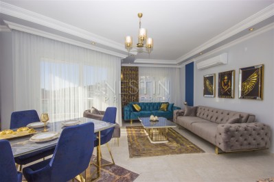 Квартира 2+1 с дизайнерской мебелью в центре Алании, вид на пляж Клеопатры фото 7