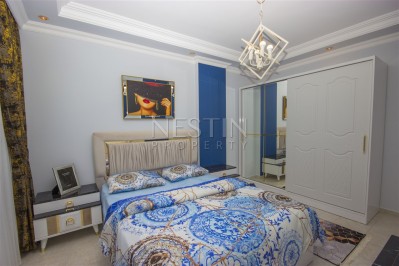 Квартира 2+1 с дизайнерской мебелью в центре Алании, вид на пляж Клеопатры фото 12