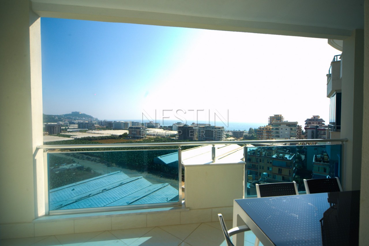 Красивая квартира 1+1 от надежного застройщика с видом на море в Махмутлар фото 14