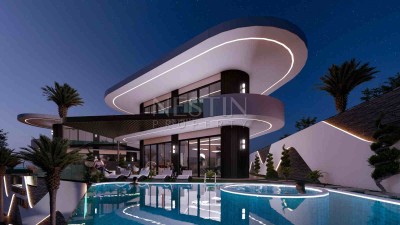 Роскошные виллы 3+1 на стадии строительства с видом на море в Каргыджак фото 3