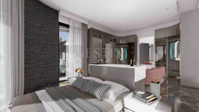 Роскошные виллы 3+1 на стадии строительства с видом на море в Каргыджак фото 7