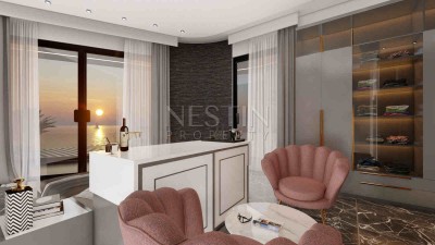 Роскошные виллы 3+1 на стадии строительства с видом на море в Каргыджак фото 13