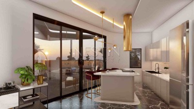 Роскошные виллы 3+1 на стадии строительства с видом на море в Каргыджак фото 15