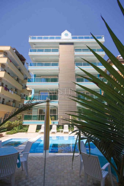 Комплекс на первой линии от пляжа Клеопатры в центре Аланьи фото 3