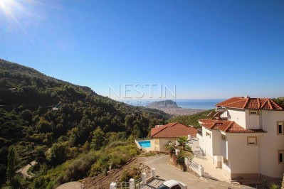 Большая Вилла 3+1 с бассейном в городе Аланья с видом на Средиземное море фото 34