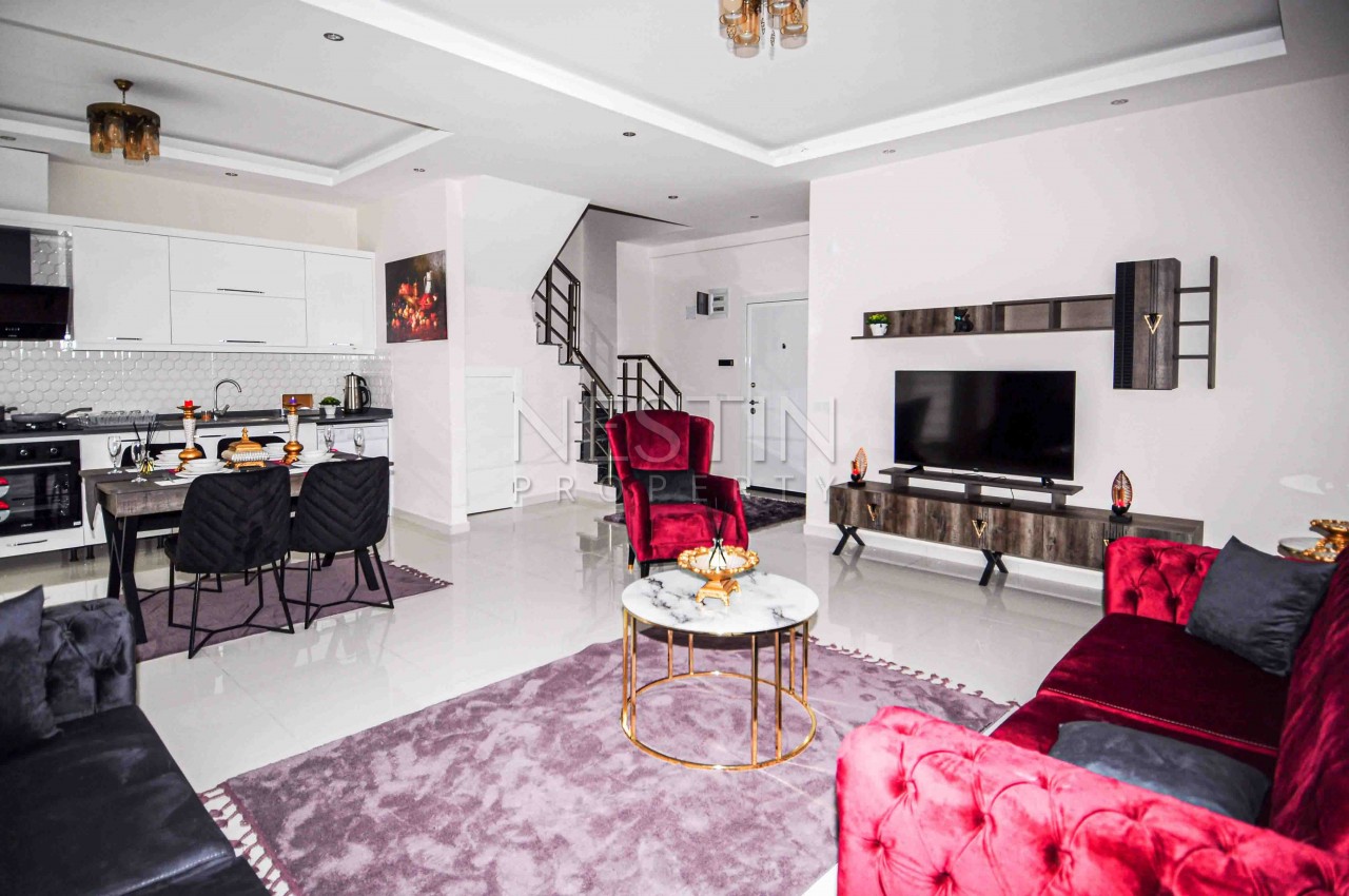 Садовый дуплекс 2+1 в хорошем жилом комплексе в районе Каргыджак фото 6