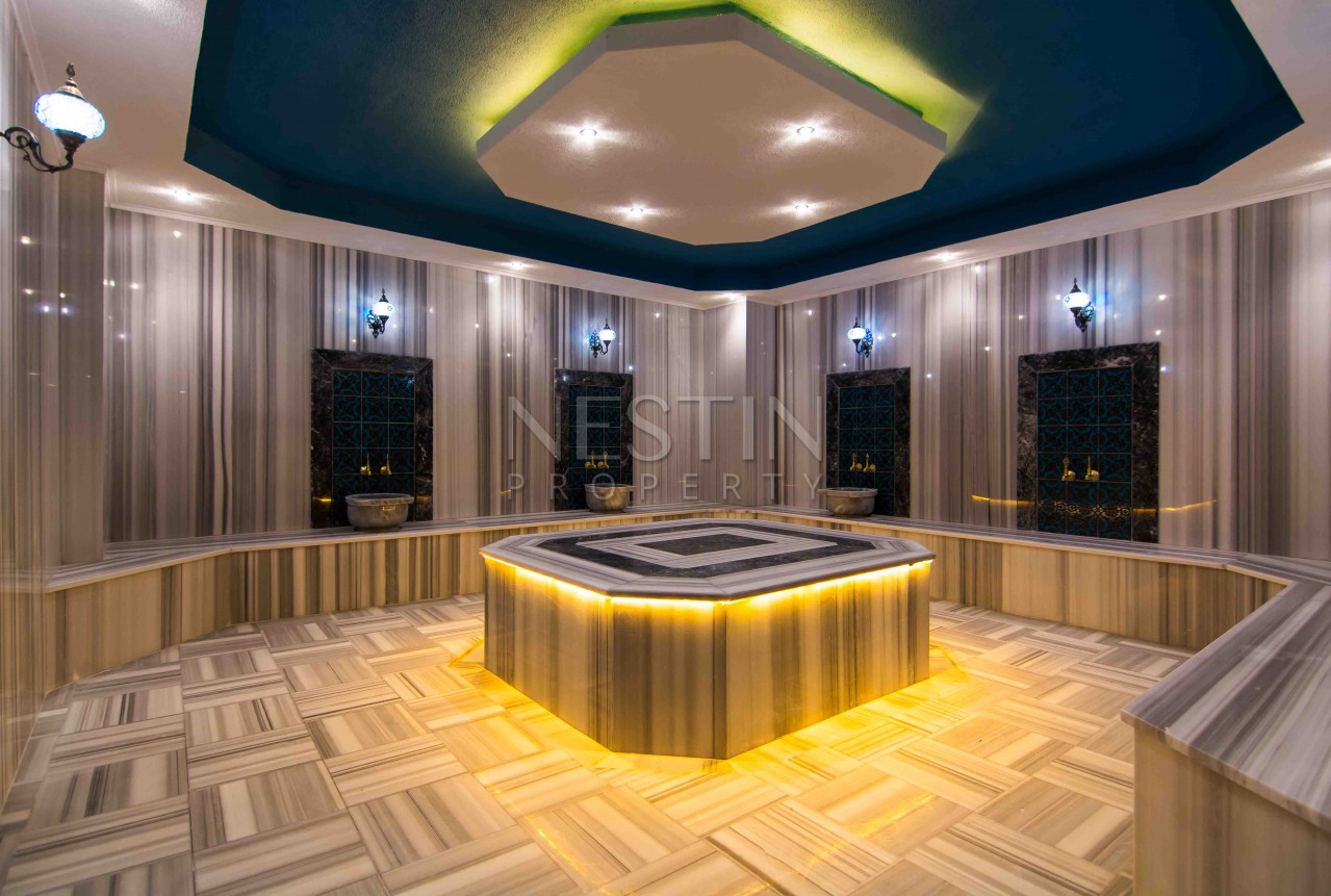 Садовый дуплекс 2+1 в хорошем жилом комплексе в районе Каргыджак фото 34