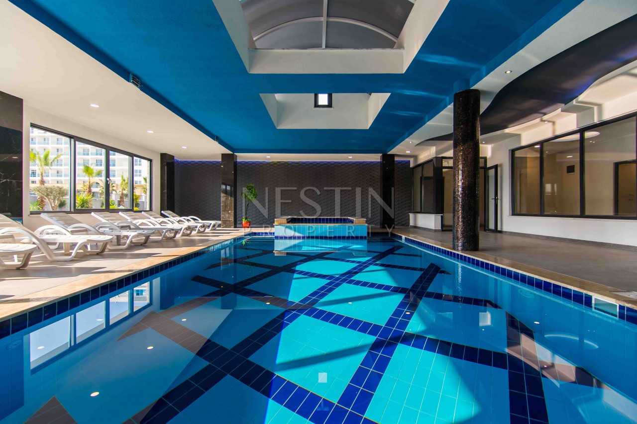 Садовый дуплекс 2+1 в хорошем жилом комплексе в районе Каргыджак фото 38