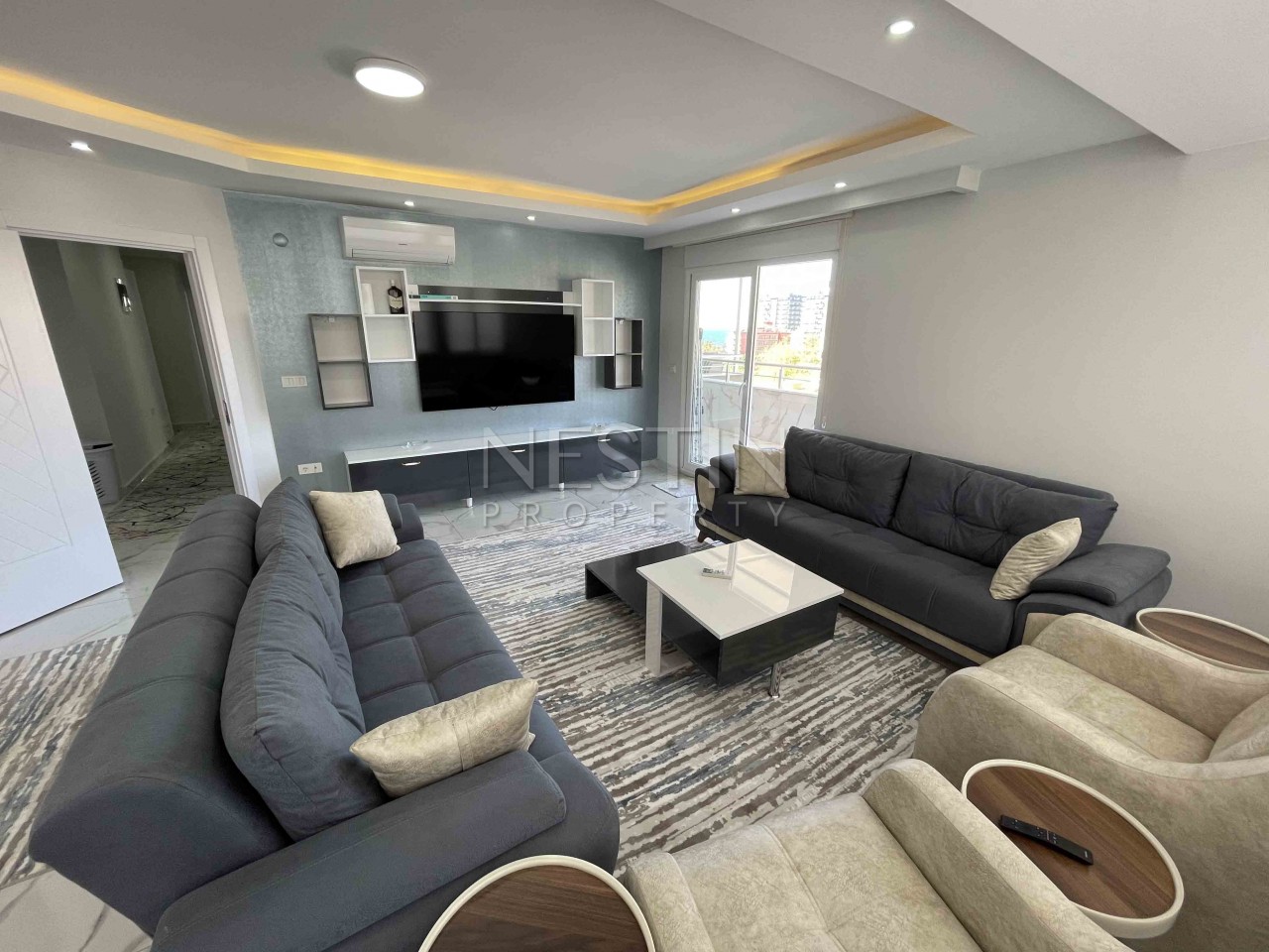 Просторная квартира 3+1 в районе Махмутлар с видом на море фото 1