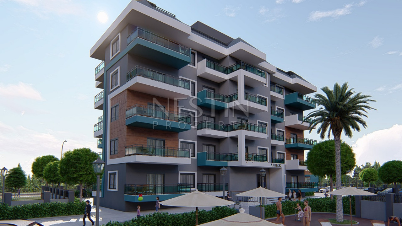 Квартира 1+1 в новом комплексе района Оба с собственным садом фото 3