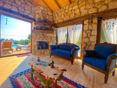 Уютная вилла 4+1 в районе Каш с видом на Средиземное море фото 8