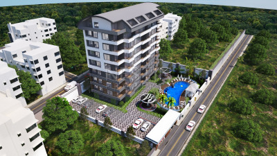 Проект нового жилого комплекса на стадии строительства в районе Авсаллар фото 3
