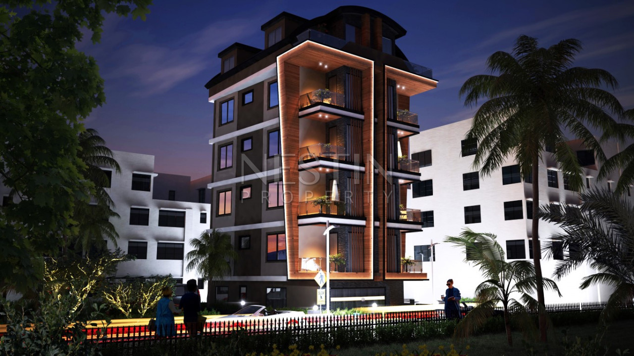 Садовый дуплекс 2+1 в новом жилом комплексе на стадии строительства в центре города Аланья фото 5