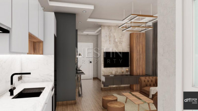 Садовый дуплекс 2+1 в новом жилом комплексе на стадии строительства в центре города Аланья фото 7