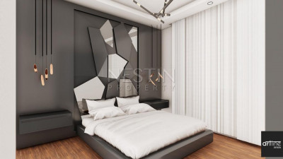 Садовый дуплекс 2+1 в новом жилом комплексе на стадии строительства в центре города Аланья фото 11