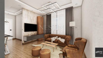 Садовый дуплекс 2+1 в новом жилом комплексе на стадии строительства в центре города Аланья фото 12