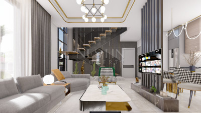 Новый проект шикарных Вилл в районе Конаклы в 350 м от моря фото 11