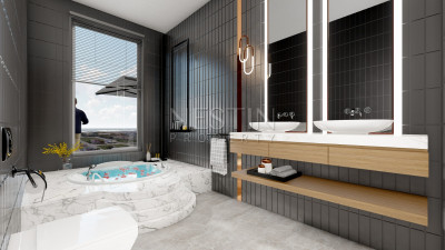 Новый проект шикарных Вилл в районе Конаклы в 350 м от моря фото 19