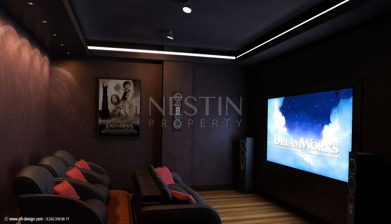 Вилла 3+1 с мебелью в элитном комплексе в Каргыджаке фото 65