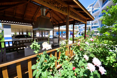 Квартира 1+1 с видом на горы, в комплексе с инфраструктурой, в районе Оба фото 11